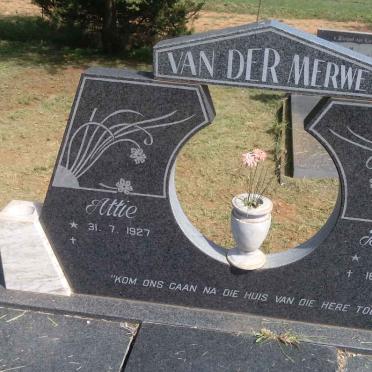 MERWE Attie, van der 1927- &amp; Bettie 1930-1990