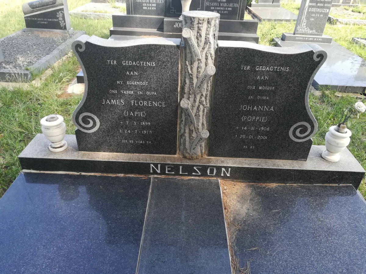 NELSON James Florence 1899-1975 &amp; Johanna 1908-2001