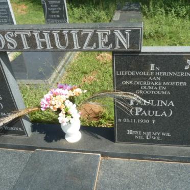 OOSTHUIZEN Josephus 1931-2010 &amp;  Paulina 1930-