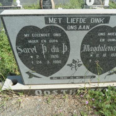 OOSTHUIZEN Sarel P. du P. 1926-1990 &amp; Magdalena P. 1933-