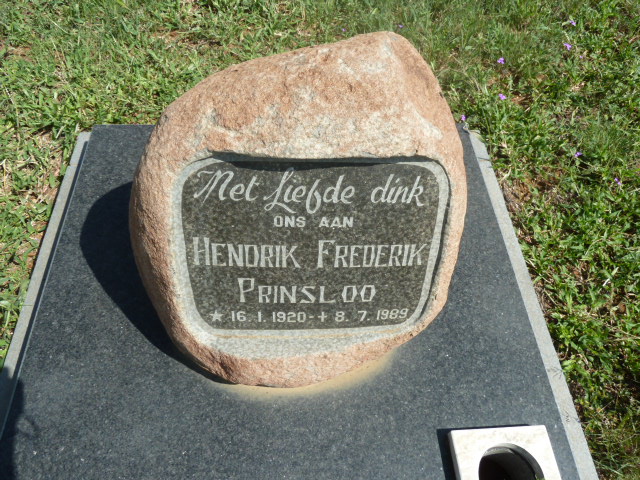 PRINSLOO Hendrik Frederik 1920-1989