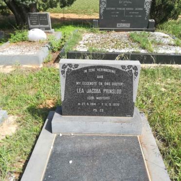 PRINSLOO Lea Jacoba nee MOSTERT 1914-1970
