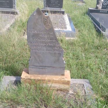 PRETORIUS Wilhelmina Albertina 1907-1910