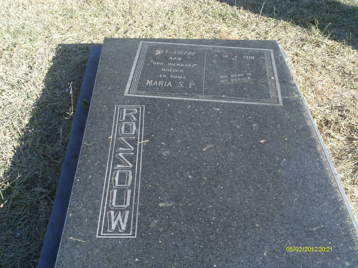 ROSSOUW Maria S.P. 1918-