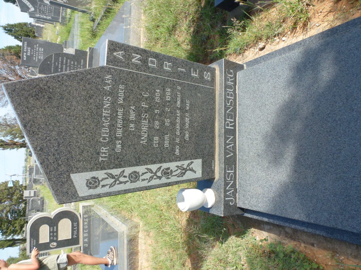 RENSBURG Andries P.C., Janse van 1904-1986