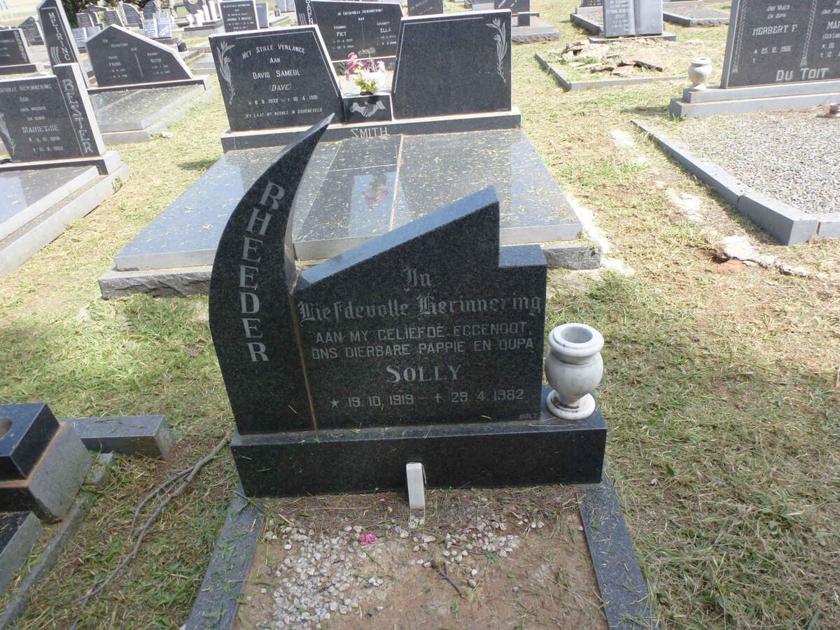 RHEEDER Solly 1919-1982