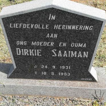 SAAIMAN Dirkie 1931-1983