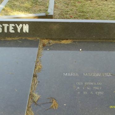 STEYN Maria Magdalena nee PRINSLOO 1907-1992