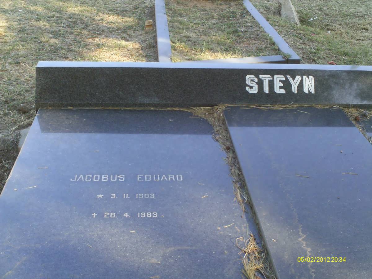 STEYN Jacobus Eduard 1903-1983