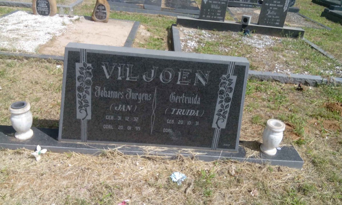 VILJOEN Johannes Jurgens 1932-1995 &amp; Gertruida 1931-