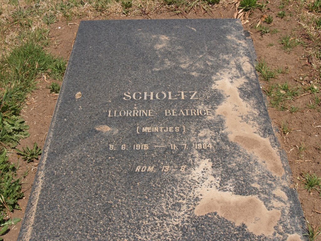 SCHOLTZ Llorrine Beatrice nee MEINTJES 1915-1984