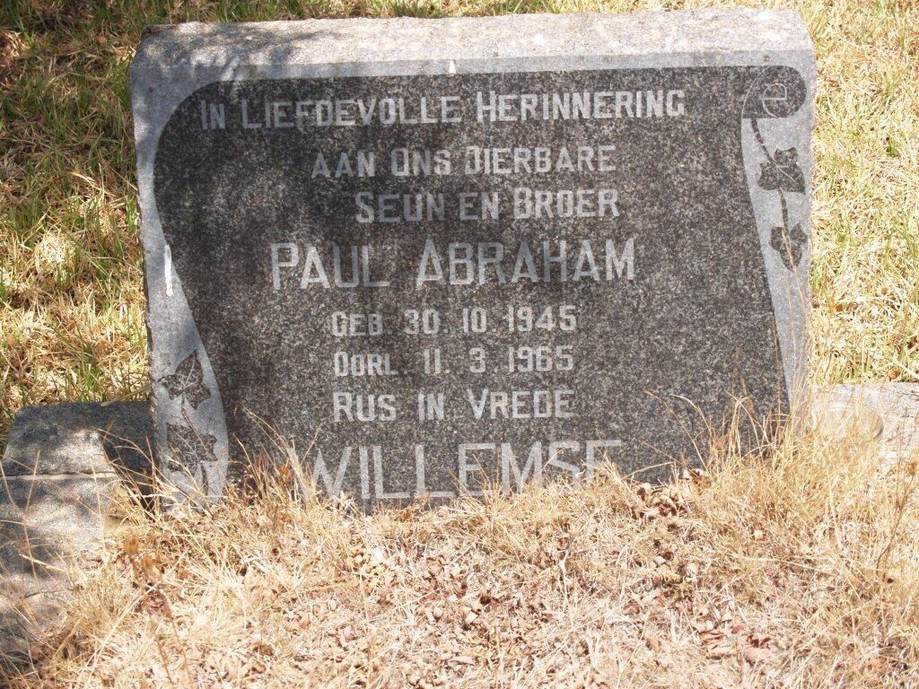 WILLEMSE Paul Abraham 1945-1965