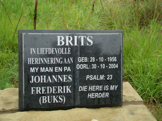 BRITS Johannes Frederik 1956-2004