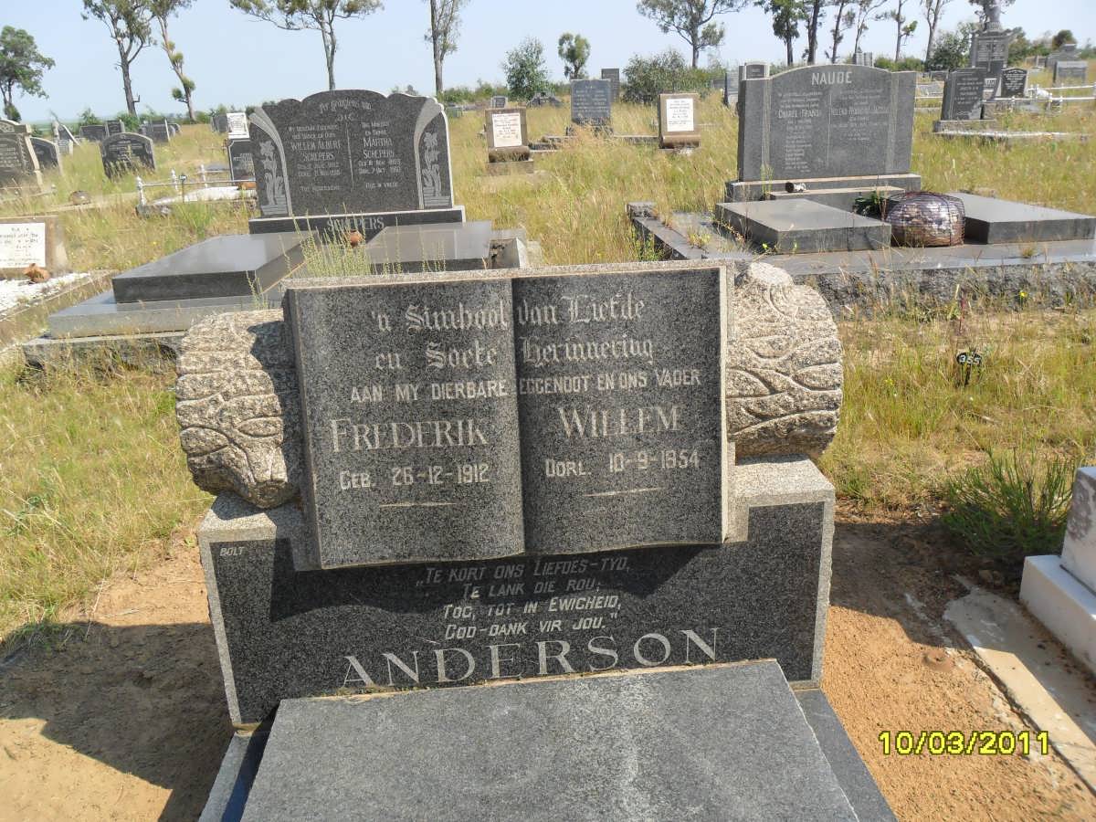 ANDERSON Frederik Willem 1912-1954