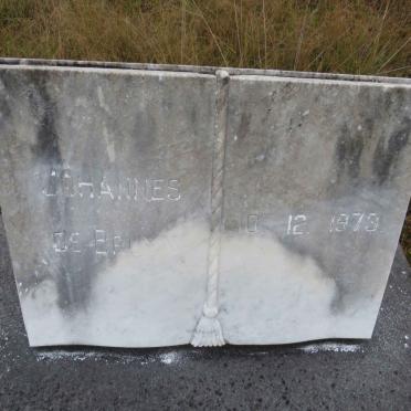 BRUYN Johannes, de -1973