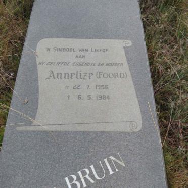 BRUIN Annelize, de nee FOORD 1956-1984