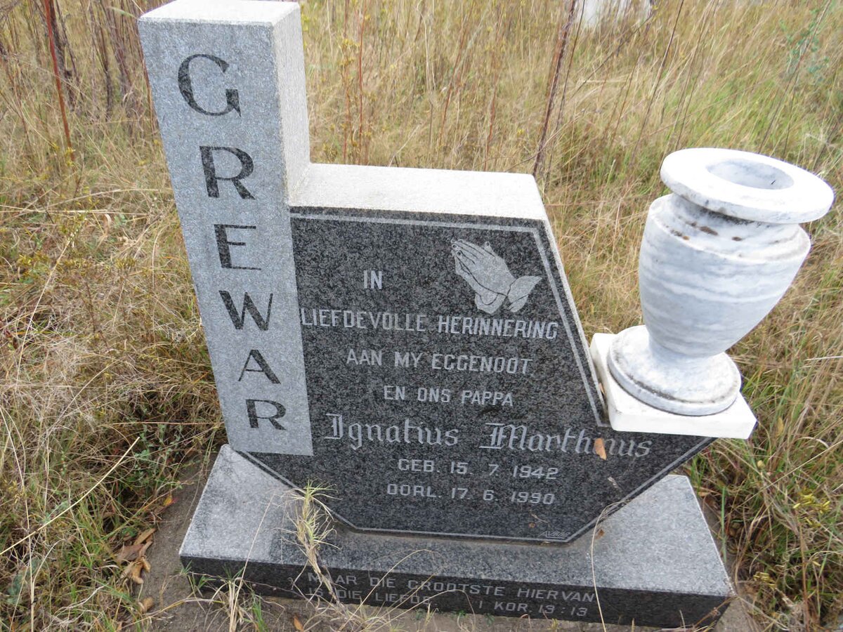 GREWAR Ignatius Marthinus 1942-1990