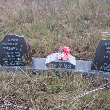 HEYNS Theuns 1938-1999 &amp; Tokkie 1943-