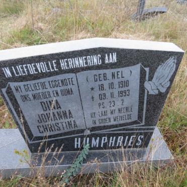 HUMPHRIES Dina Johanna Christina nee NEL 1910-1993