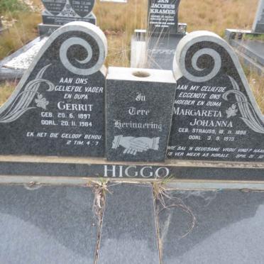 HIGGO Gerrit 1897-1984 & Margareta Johanna STRAUSS 1898-1973