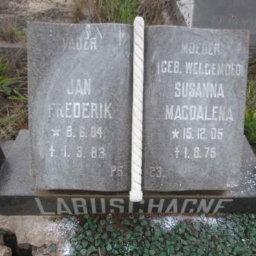 LABUSCHAGNE Jan Frederik 1904-1933 & Susanna Magdalena WELGEMOED 1905-1975
