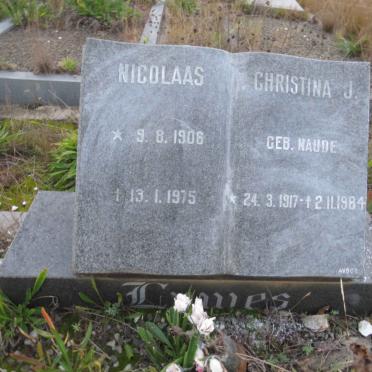 LUWES Nicolaas 1906-1975 & Christina J. NAUDE 1917-1984