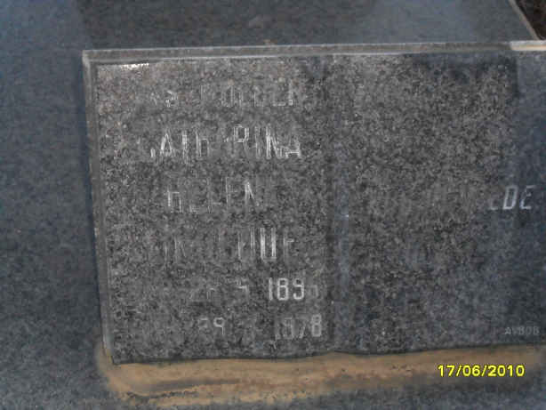 LINDEQUE Catharina Helena 1896-1978