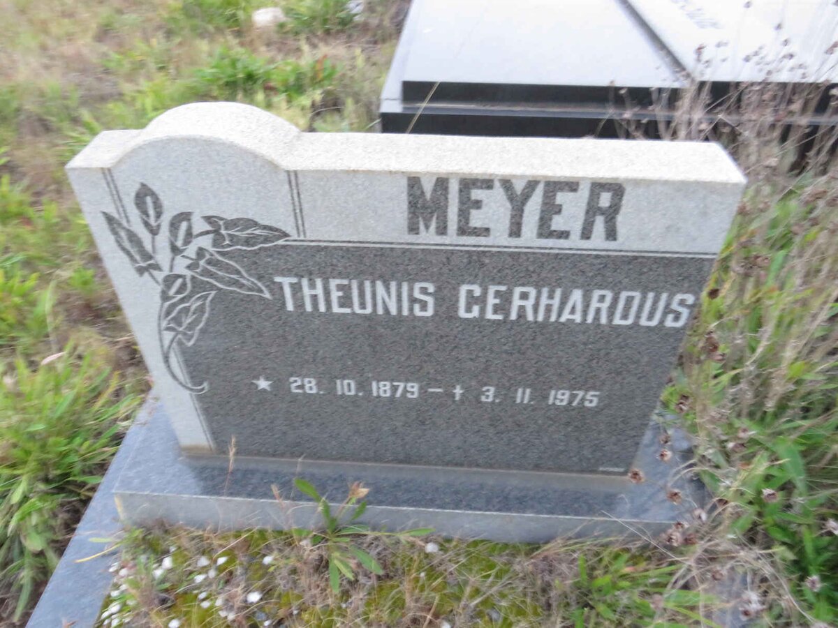 MEYER Theunis Gerhardus 1879-1975