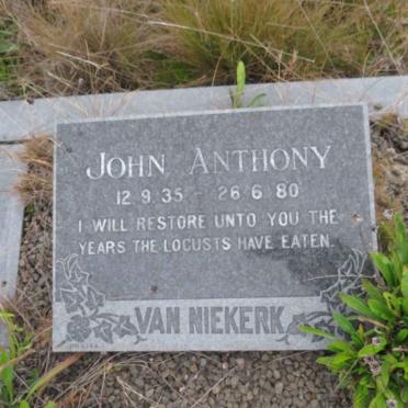 NIEKERK John Anthony, van 1935-1980