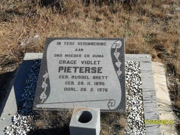 PIETERSE Grace Violet nee RUSSELL-BRETT 1895-1976