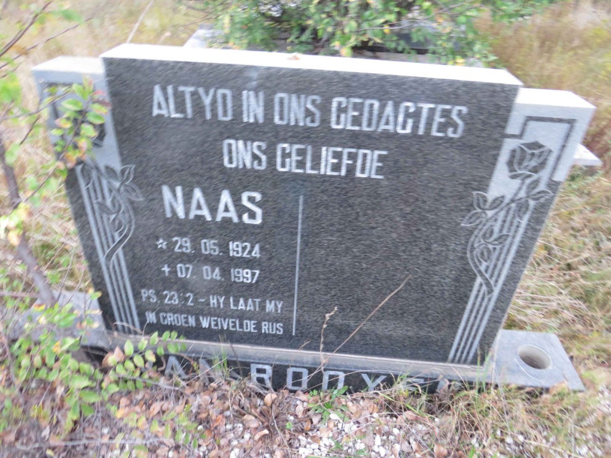 ROOYEN Naas,van 1924-1997