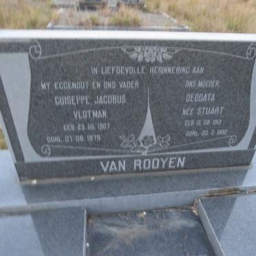 ROOYEN Guiseppe Jacobus Vlotman, van 1907-1979 & Deodata STUART 1919-1992