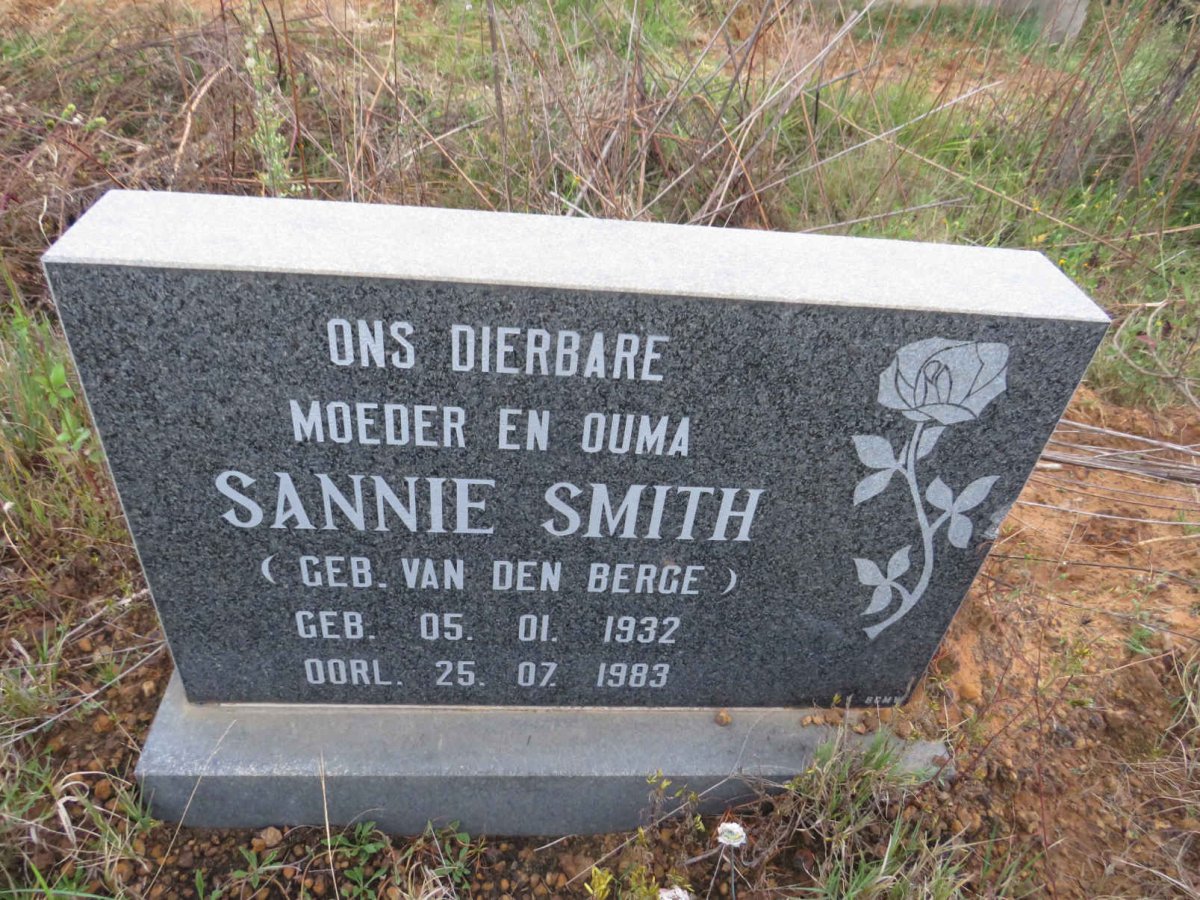 SMITH Sannie nee VAN DEN BERGE 1932-1983