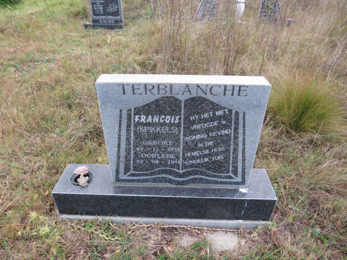 TERBLANCHE Francois 1955-2001