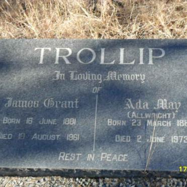 TROLLIP James Grant 1881-1961 &amp; Ada May ALLWRIGHT 1889-1973
