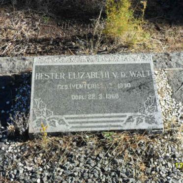 WALT Hester Elizabeth, van der nee VENTER 1890-1966