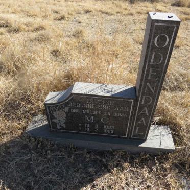ODENDAAL M.C. 1893-1989