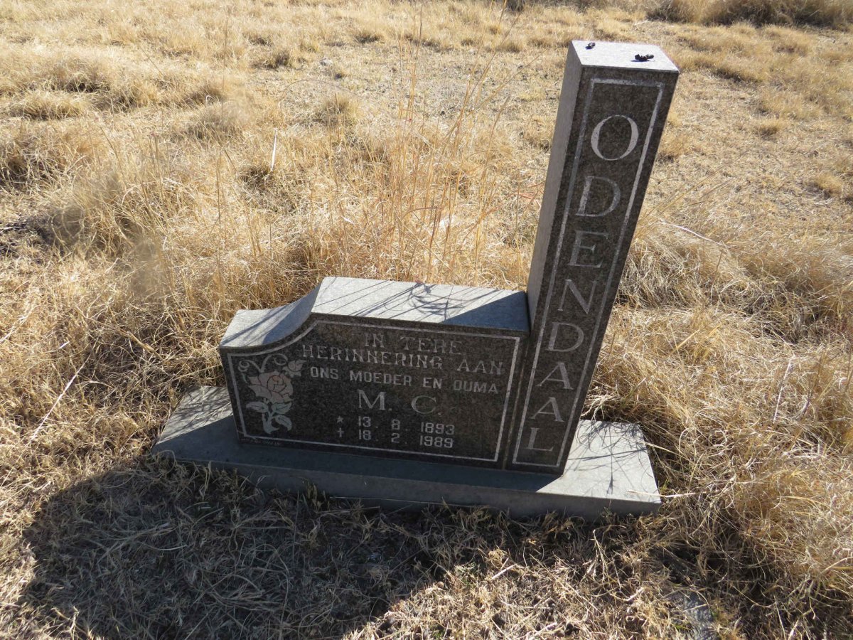 ODENDAAL M.C. 1893-1989