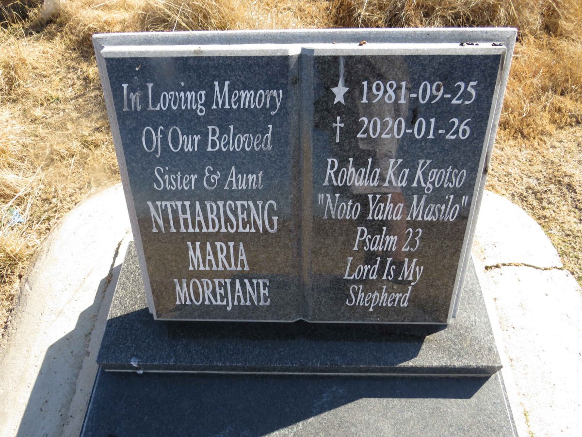 NTHABISENG Maria Morejane 1981-2020