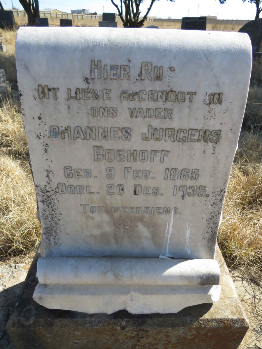 BOSHOFF Johannes Jurgens 1865-1935