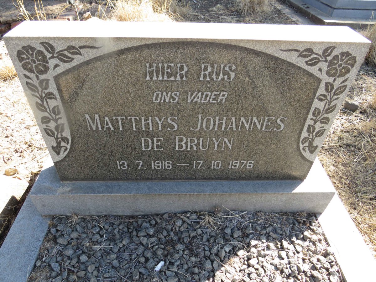 BRUYN Matthys Johannes, de 1916-1976