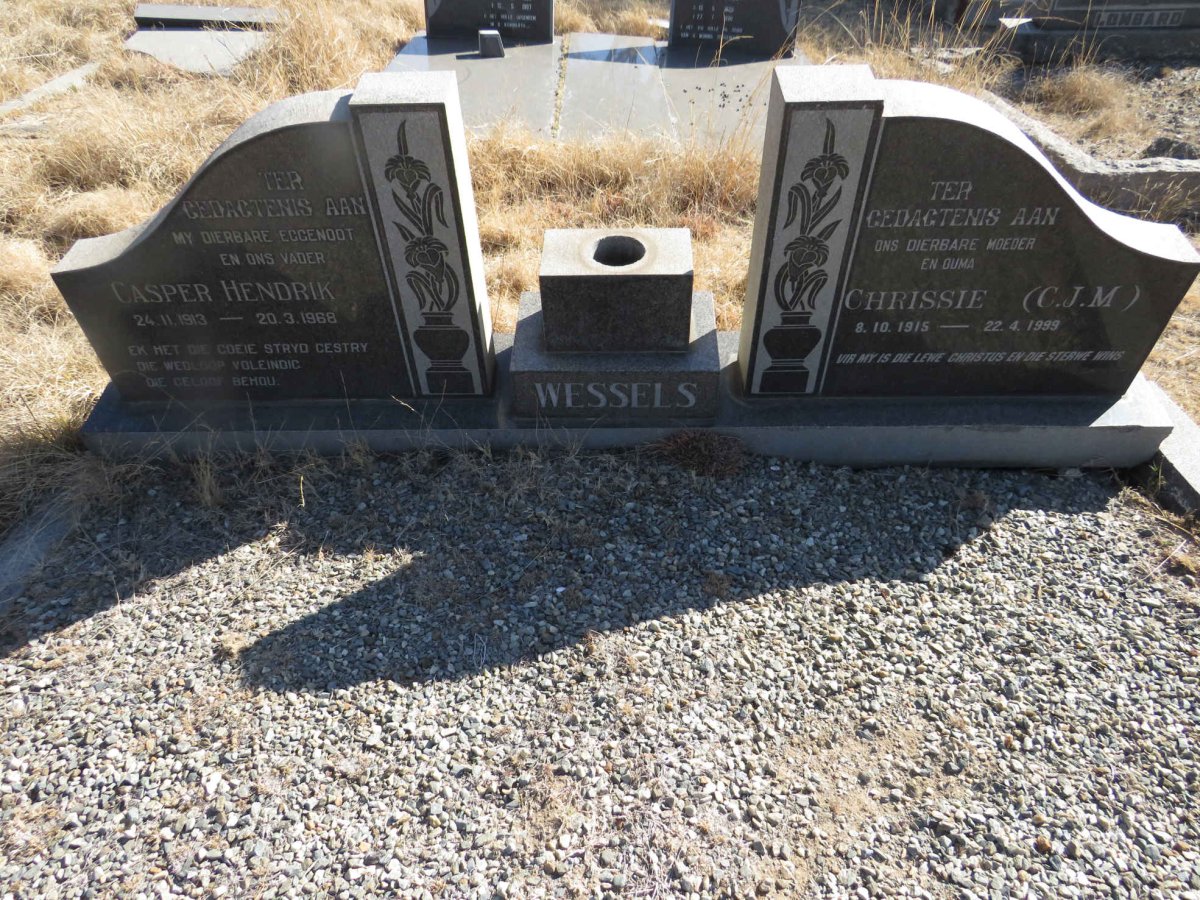 WESSELS Casper Hendrik 1913-1968 &amp; C.J.M. 1915-1999