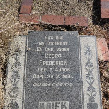 KRIEK Georg Frederick 1905-1956