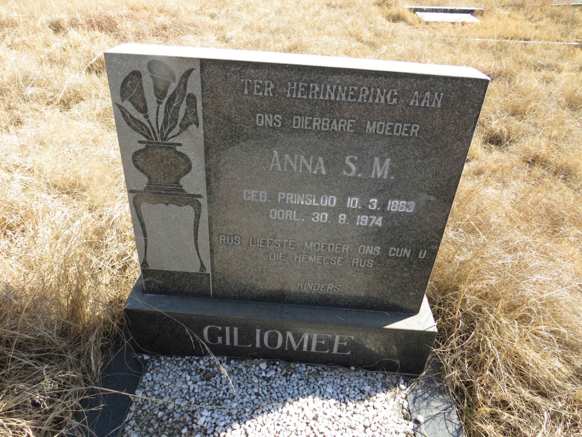 GILIOMEE Anna S.M. nee PRINSLOO 1883-1974