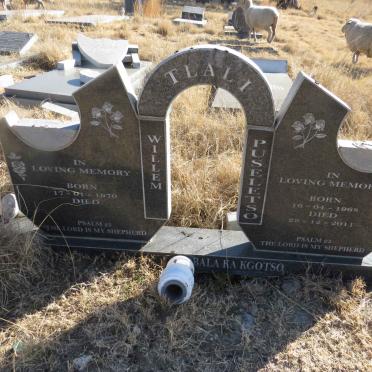 TLALI Willem 1970 - &amp; Puseletso 1968-2011