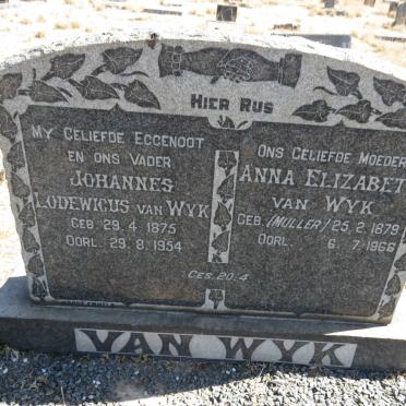 WYK Johannes Lodewicus, van 1874-1954 &amp; Anna Elizabeth MULLER 1879-1966