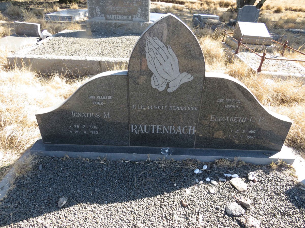 RAUTENBACH Ignatius M. 1906-1993 &amp; Elizabeth C.P. 1910-1992