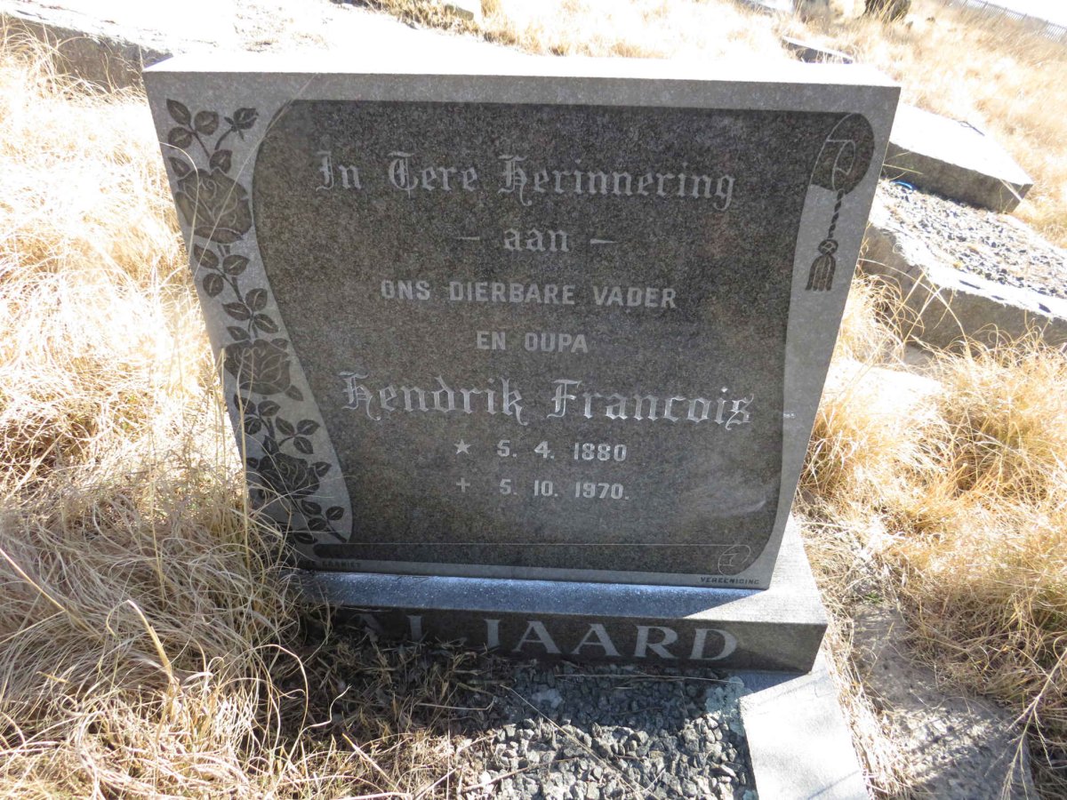 TALJAARD Hendrik Francois 1880-1970