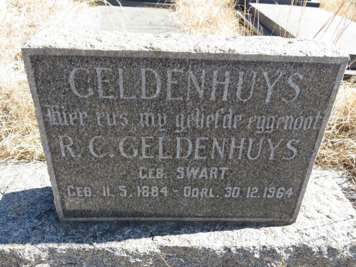 GELDENHUYS R.C. nee SWART 1884-1964