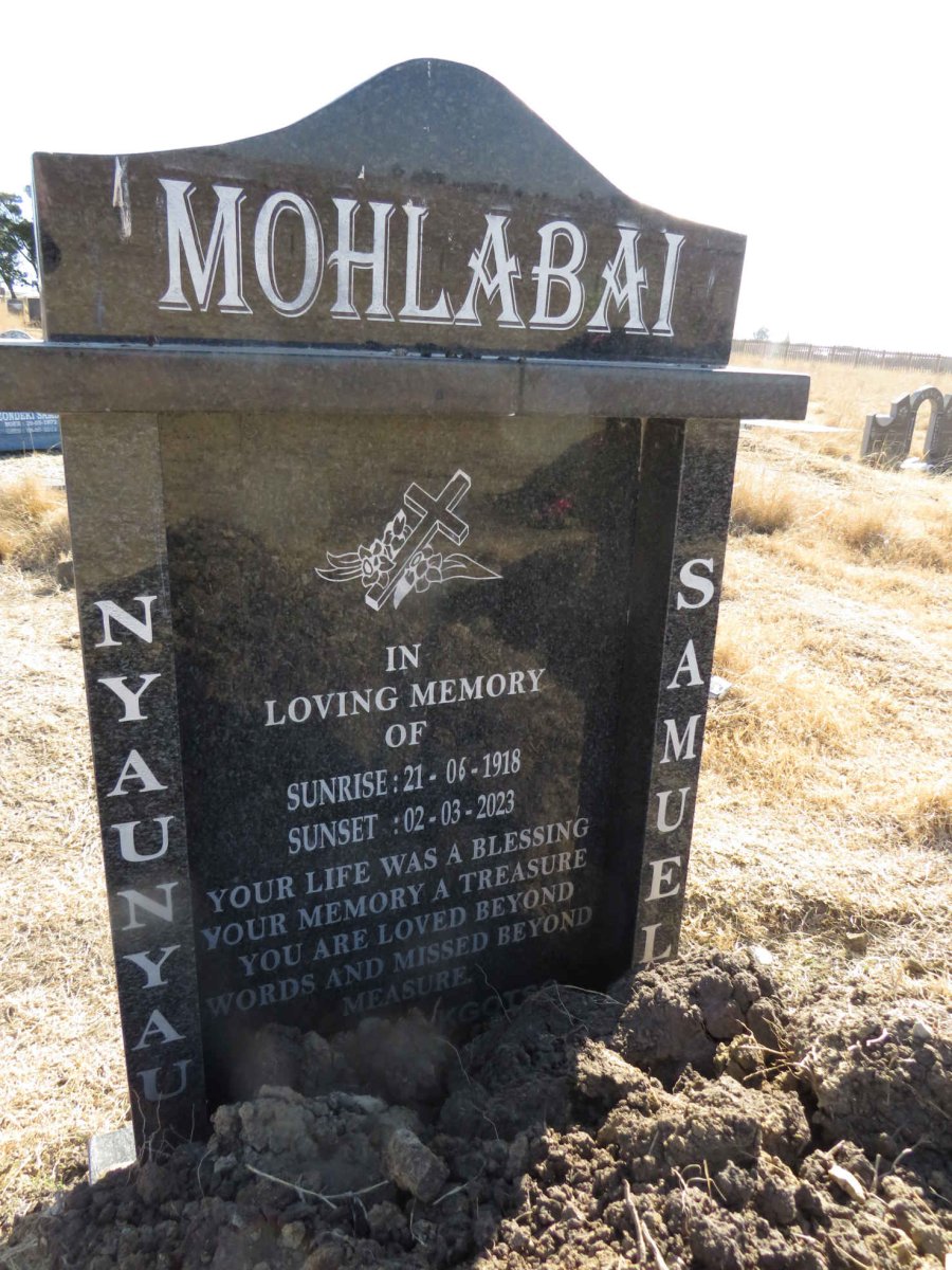 MOHLABAI Nyaunyau Samuel 1918-2023